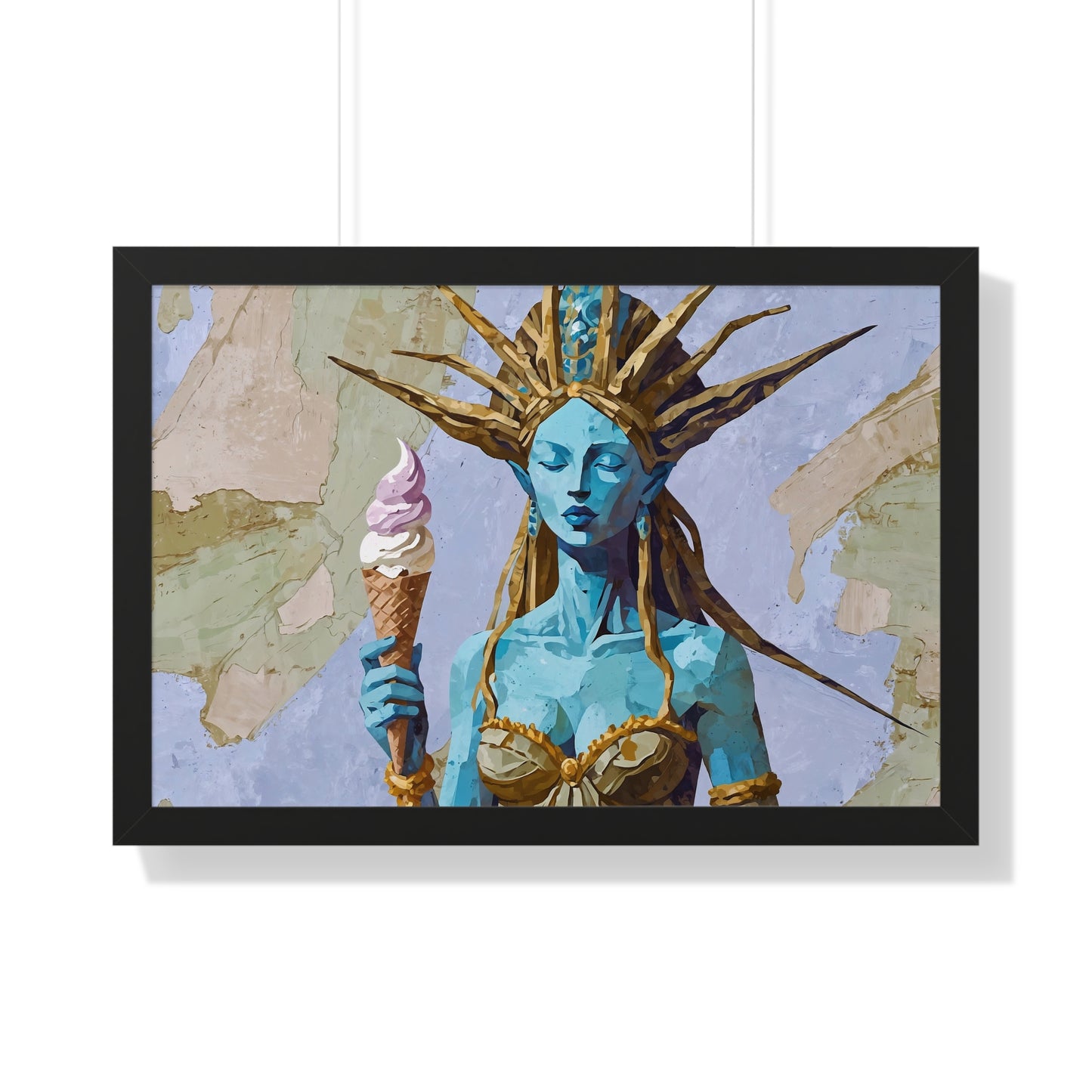 Freedom Ice Cream Cone - Framed Poster