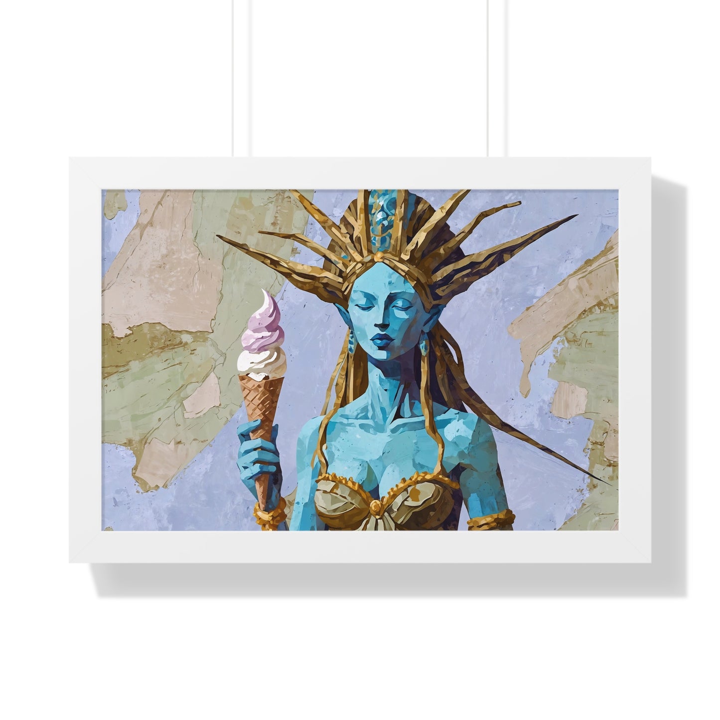 Freedom Ice Cream Cone - Framed Poster
