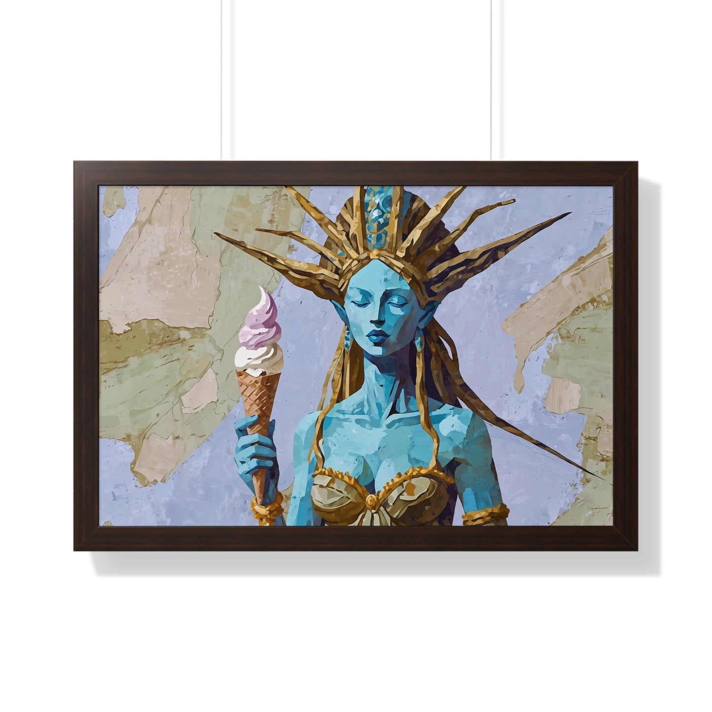 Freedom Ice Cream Cone - Framed Poster