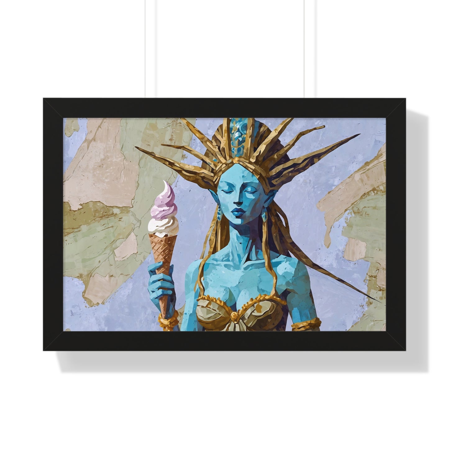 Freedom Ice Cream Cone - Framed Poster