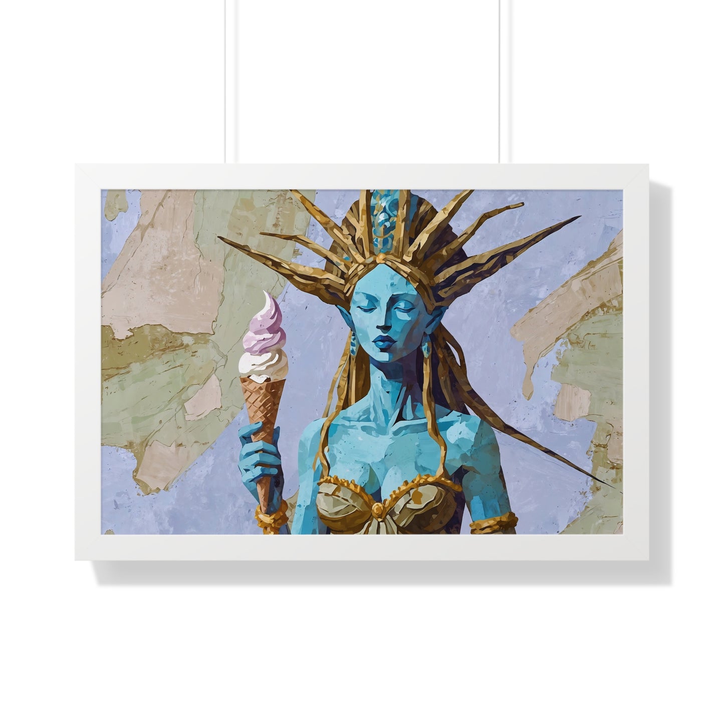Freedom Ice Cream Cone - Framed Poster