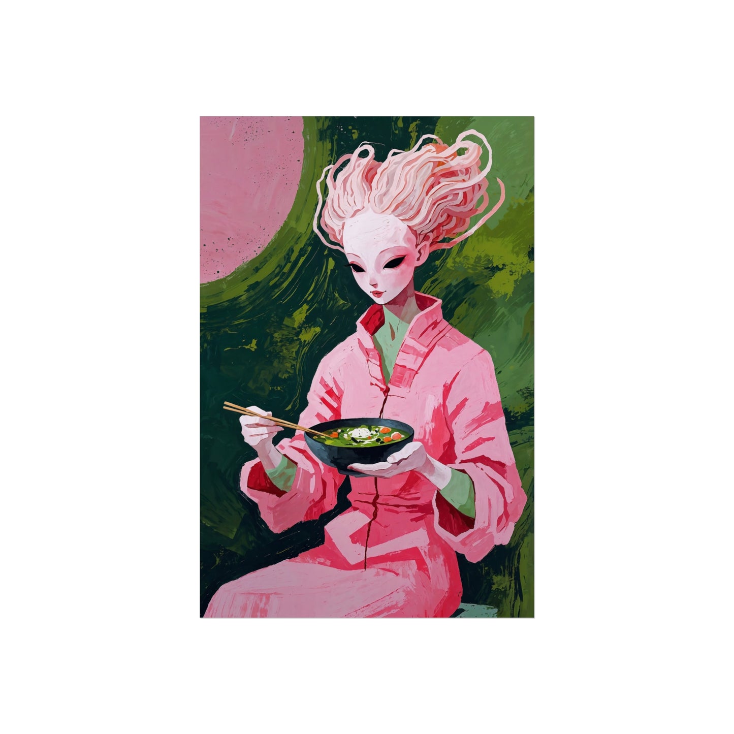 Ramen Eating Alien Goddess - Poster