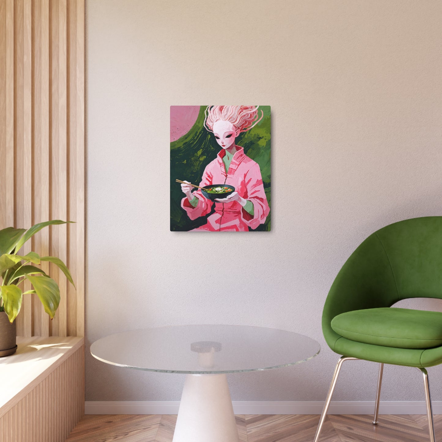 Ramen Eating Alien Goddess - Metal Print